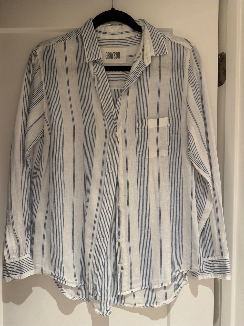 Grayson Blue Stripe Linen Shirt